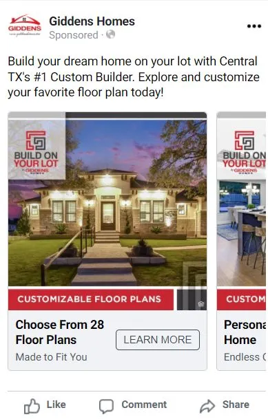 Facebook Carousel Ad