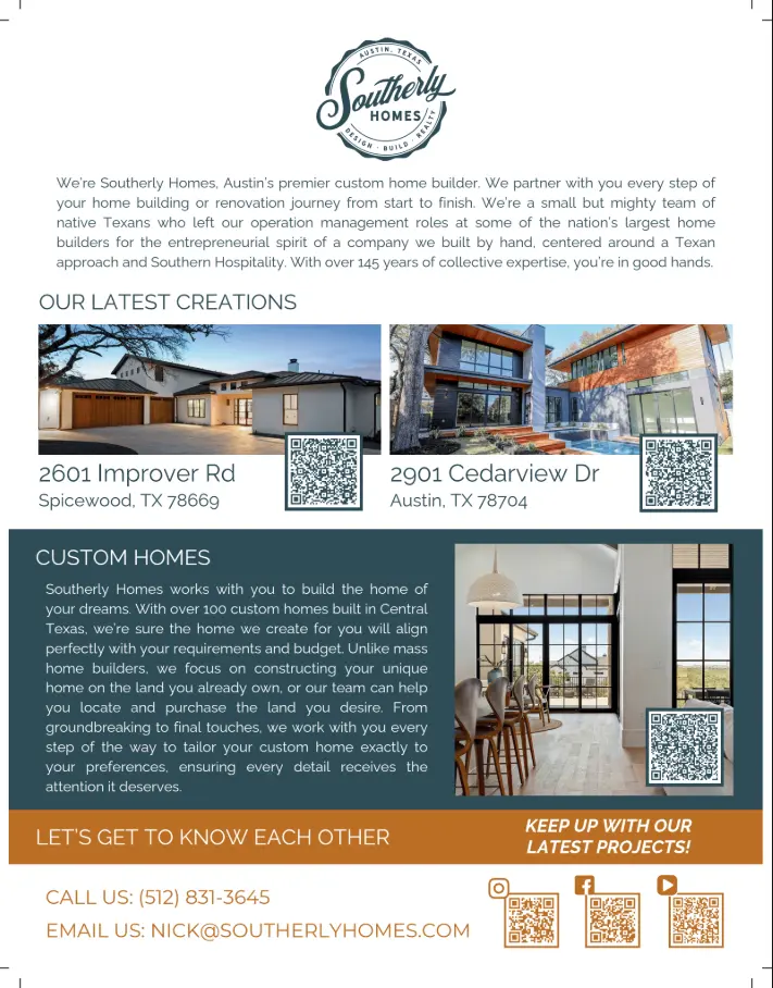 Southerly Homes Flyer